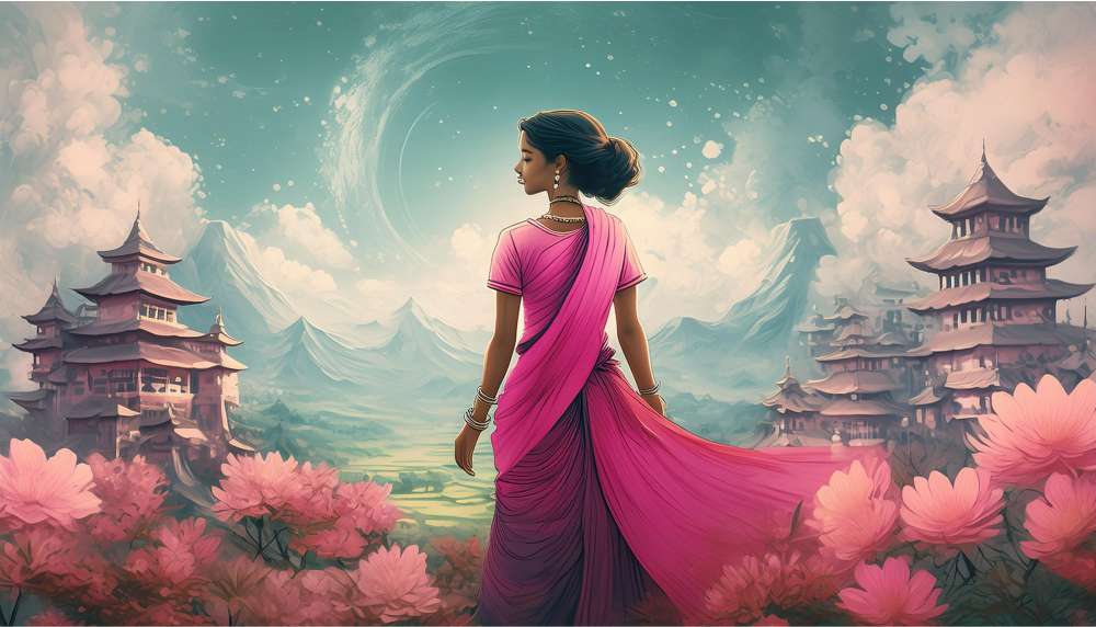 The Enchanted Pink Sari